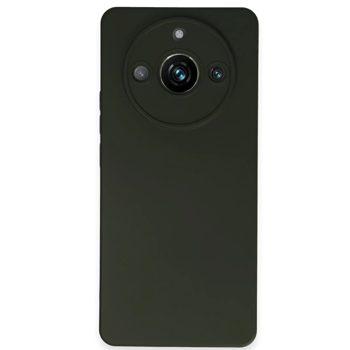 Newface Realme 11 Pro Kılıf Nano içi Kadife Silikon - Koyu Yeşil