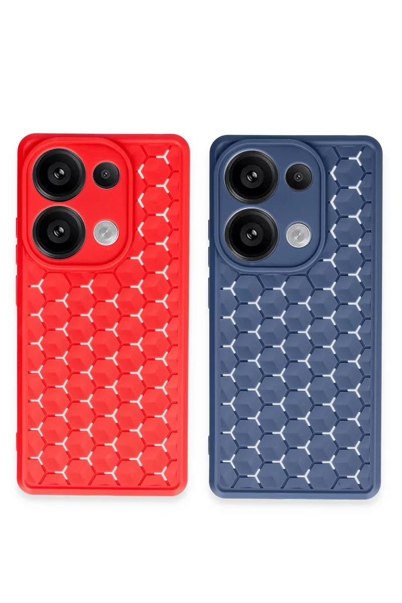 Newface Xiaomi Redmi Note 13 Pro 4G Kılıf Petek Silikon Kapak - Koyu Yeşil