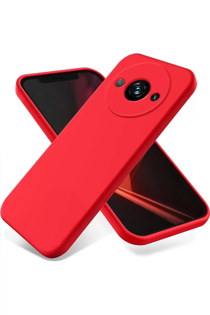 Newface Xiaomi Redmi A3 4G Kılıf First Silikon - Kırmızı