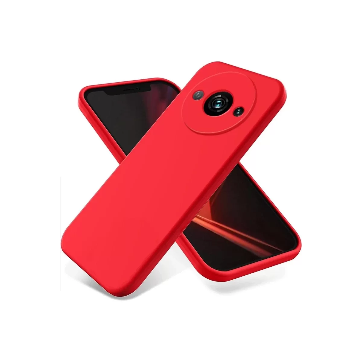 Newface Xiaomi Redmi A3 4G Kılıf First Silikon - Kırmızı