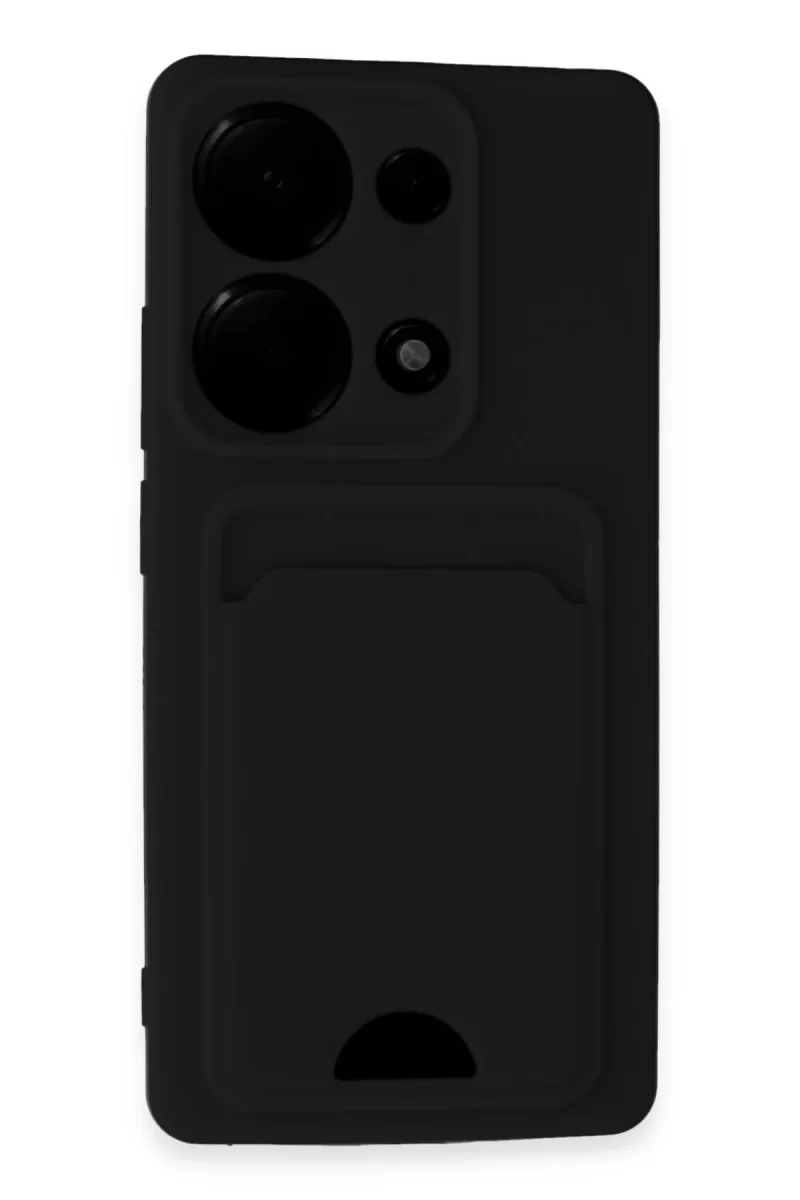 Newface Xiaomi Redmi Note 13 Pro 4G Kılıf Kelvin Kartvizitli Silikon - Siyah