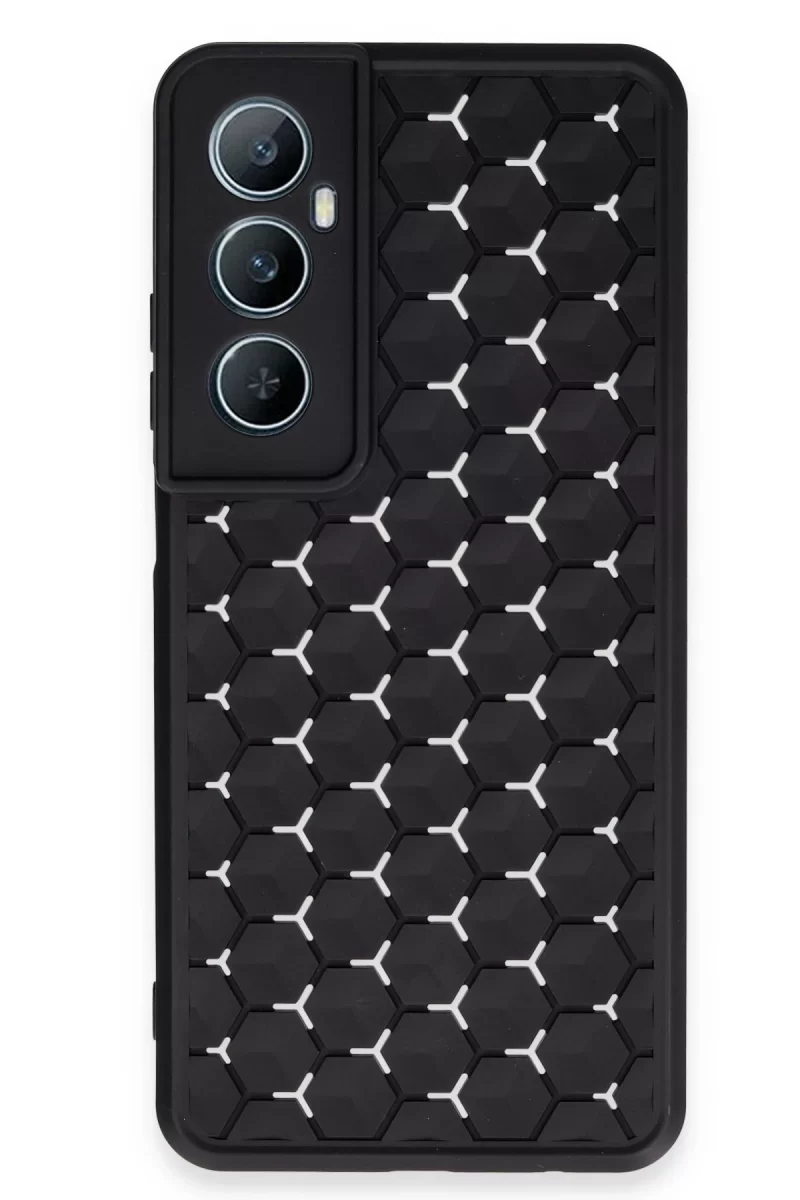 Newface Realme C65 Kılıf Petek Silikon Kapak - Siyah
