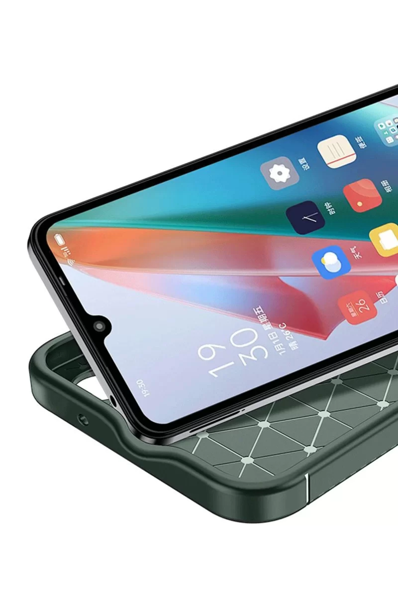 Newface Oppo A38 Kılıf Auto Focus Karbon Kapak - Koyu Yeşil
