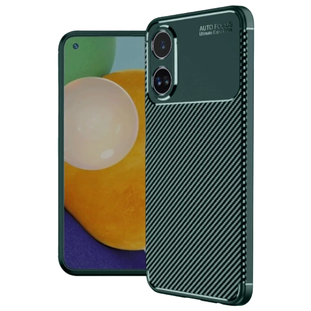 Newface Oppo A38 Kılıf Auto Focus Karbon Kapak - Koyu Yeşil