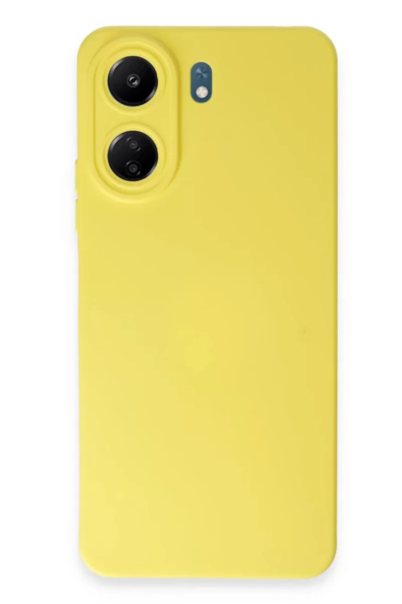 Newface Xiaomi Redmi 13C Kılıf Nano içi Kadife Silikon - Sarı