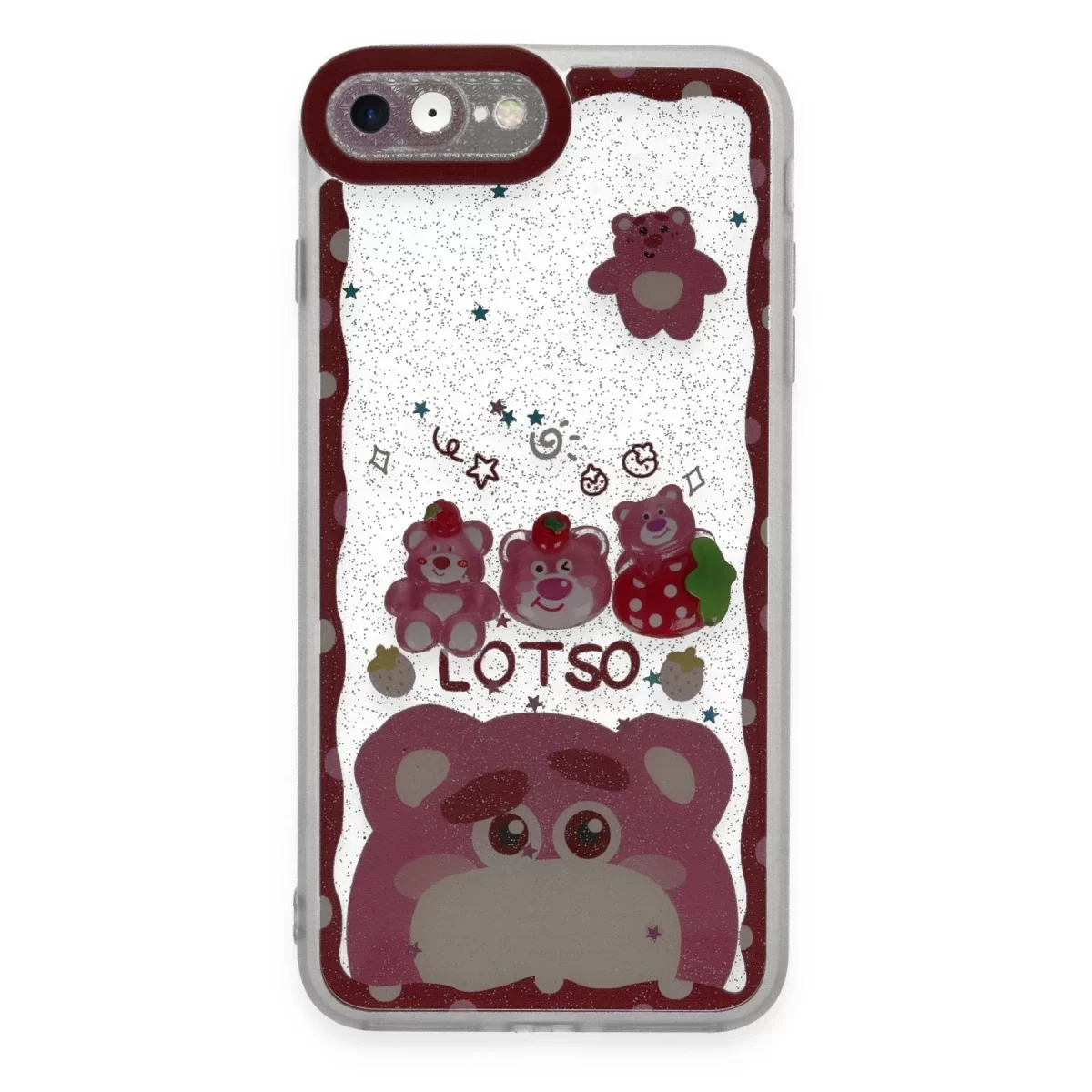 Newface Apple iPhone 7 Kılıf Sweet Desenli Silikon Kapak - Pembe