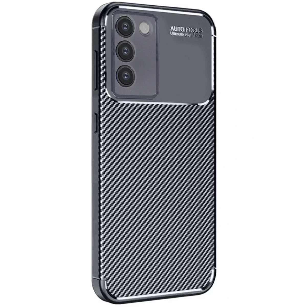 Newface Vivo V30 Lite 4G Kılıf Auto Focus Karbon Kapak - Siyah