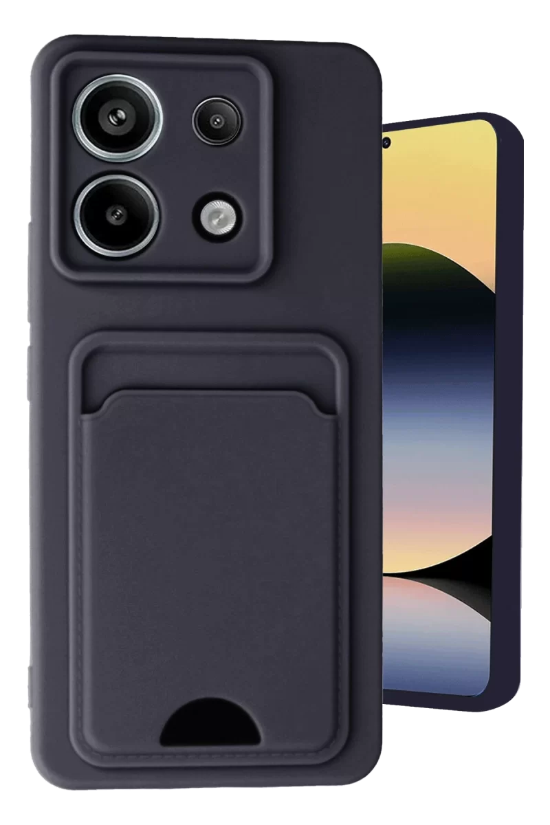 Newface Xiaomi Redmi Note 13 Pro 5G Kılıf Kelvin Kartvizitli Silikon - Siyah