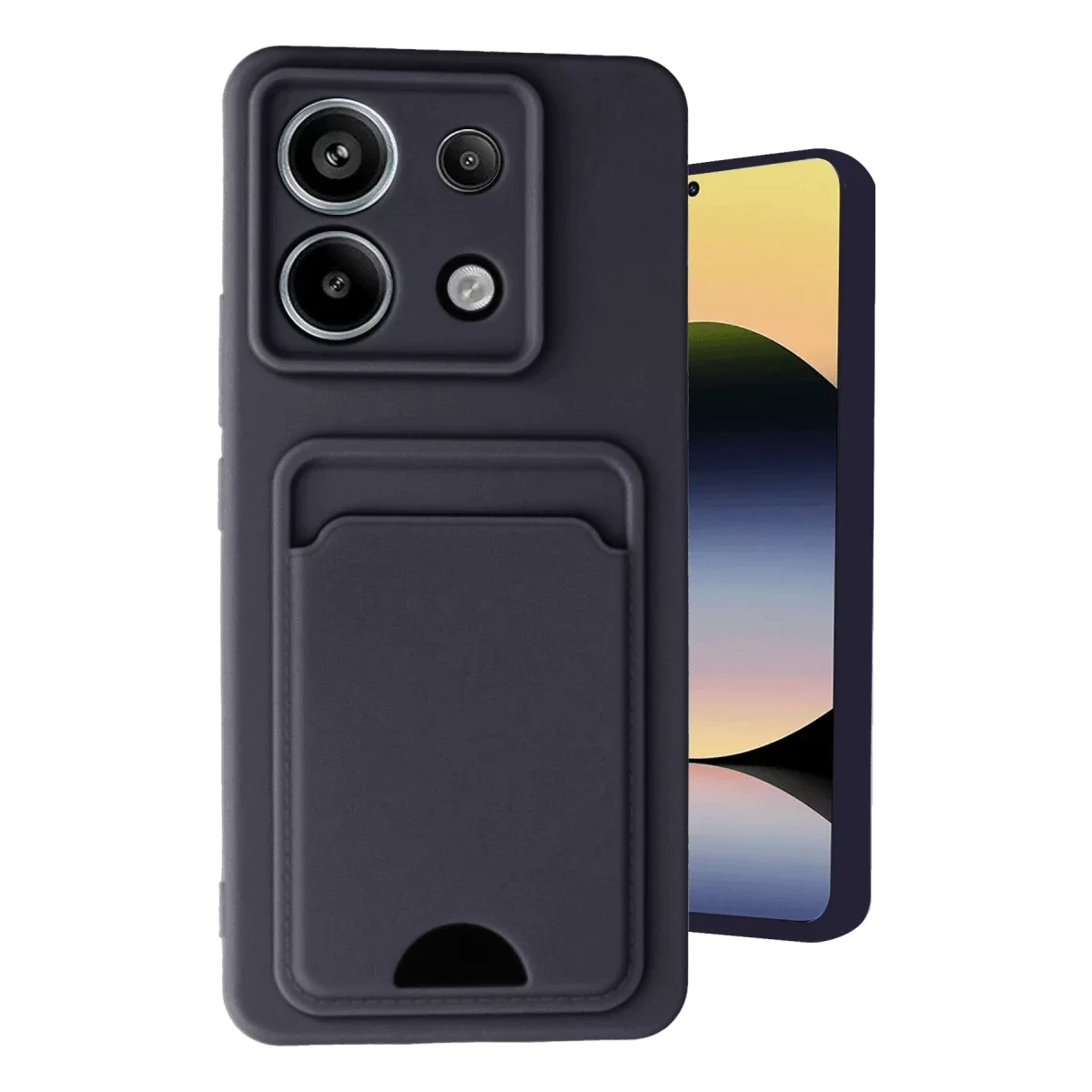 Newface Xiaomi Redmi Note 13 Pro 5G Kılıf Kelvin Kartvizitli Silikon - Siyah