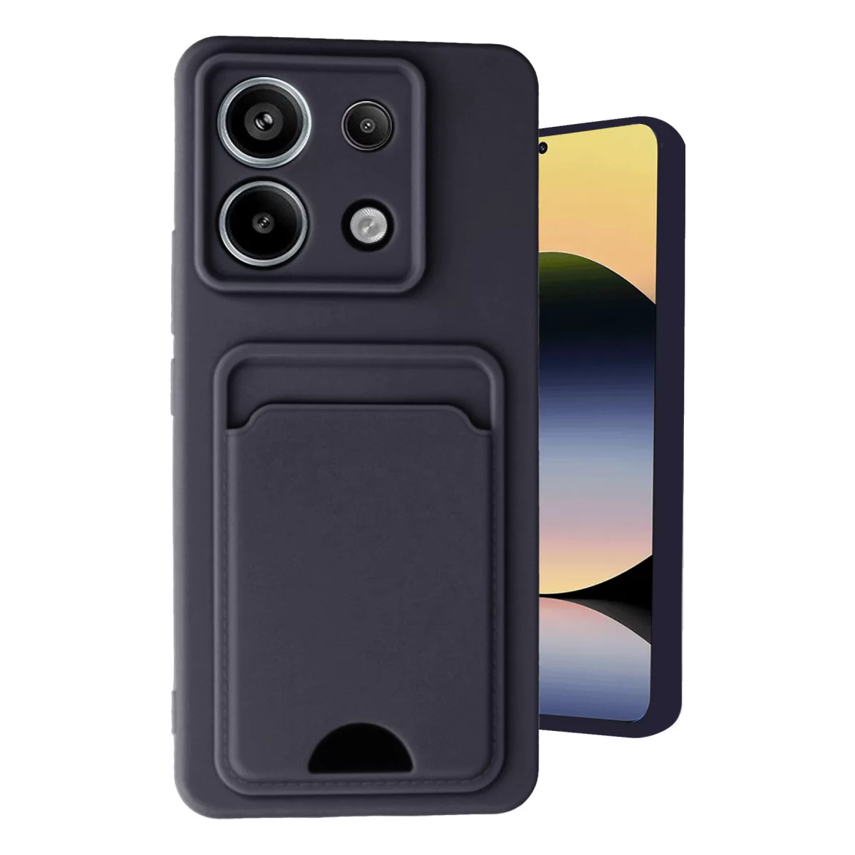 Newface Xiaomi Redmi Note 13 Pro 5G Kılıf Kelvin Kartvizitli Silikon - Siyah