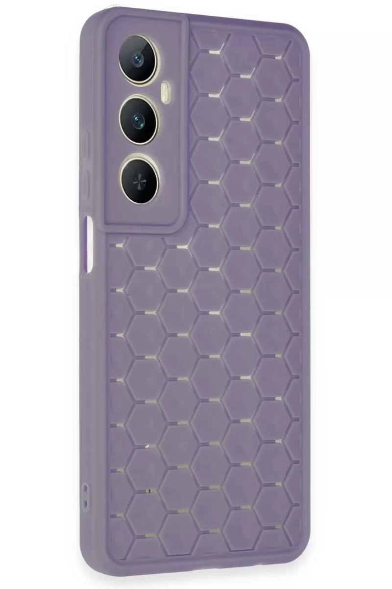 Newface Realme C65 Kılıf Petek Silikon Kapak - Lila