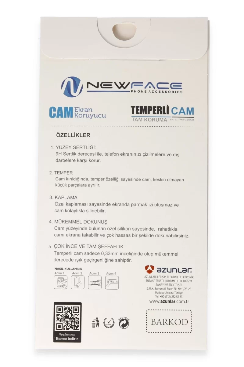 Newface Vivo Y17S 3D Antistatik Cam Ekran Koruyucu