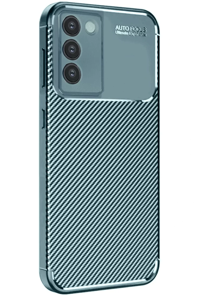 Newface Vivo V30 Lite 4G Kılıf Auto Focus Karbon Kapak - Koyu Yeşil