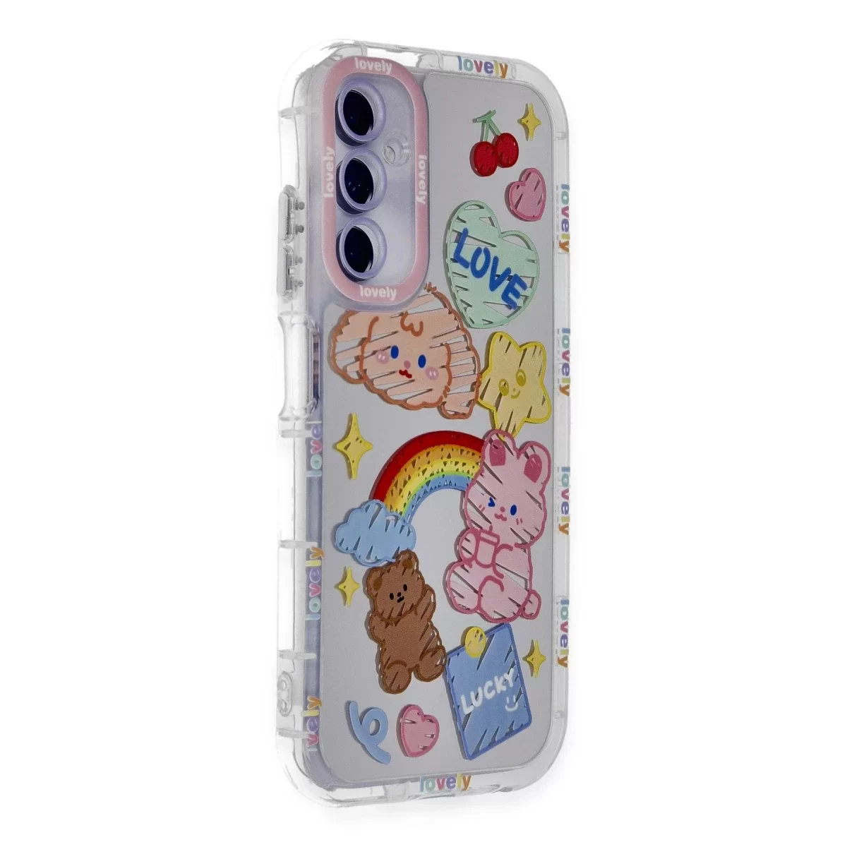Newface Samsung Galaxy A15 4G Kılıf Reflexion Desenli Kapak - Desen 4