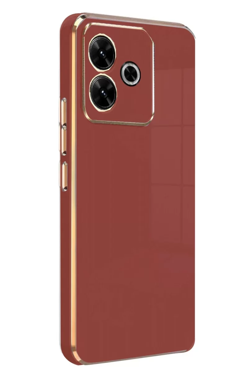 Newface Xiaomi Redmi 13 4G Kılıf Volet Silikon - Kırmızı