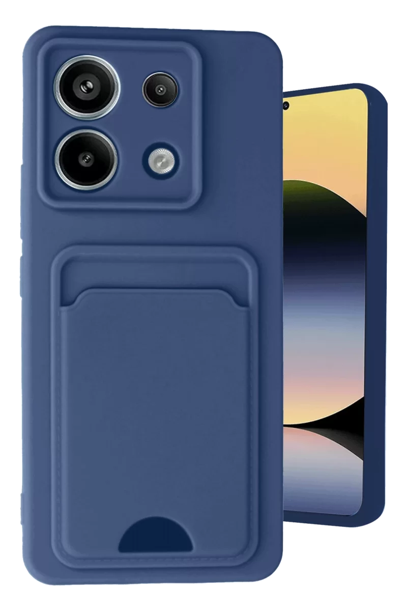 Newface Xiaomi Redmi Note 13 Pro 5G Kılıf Kelvin Kartvizitli Silikon - Lacivert