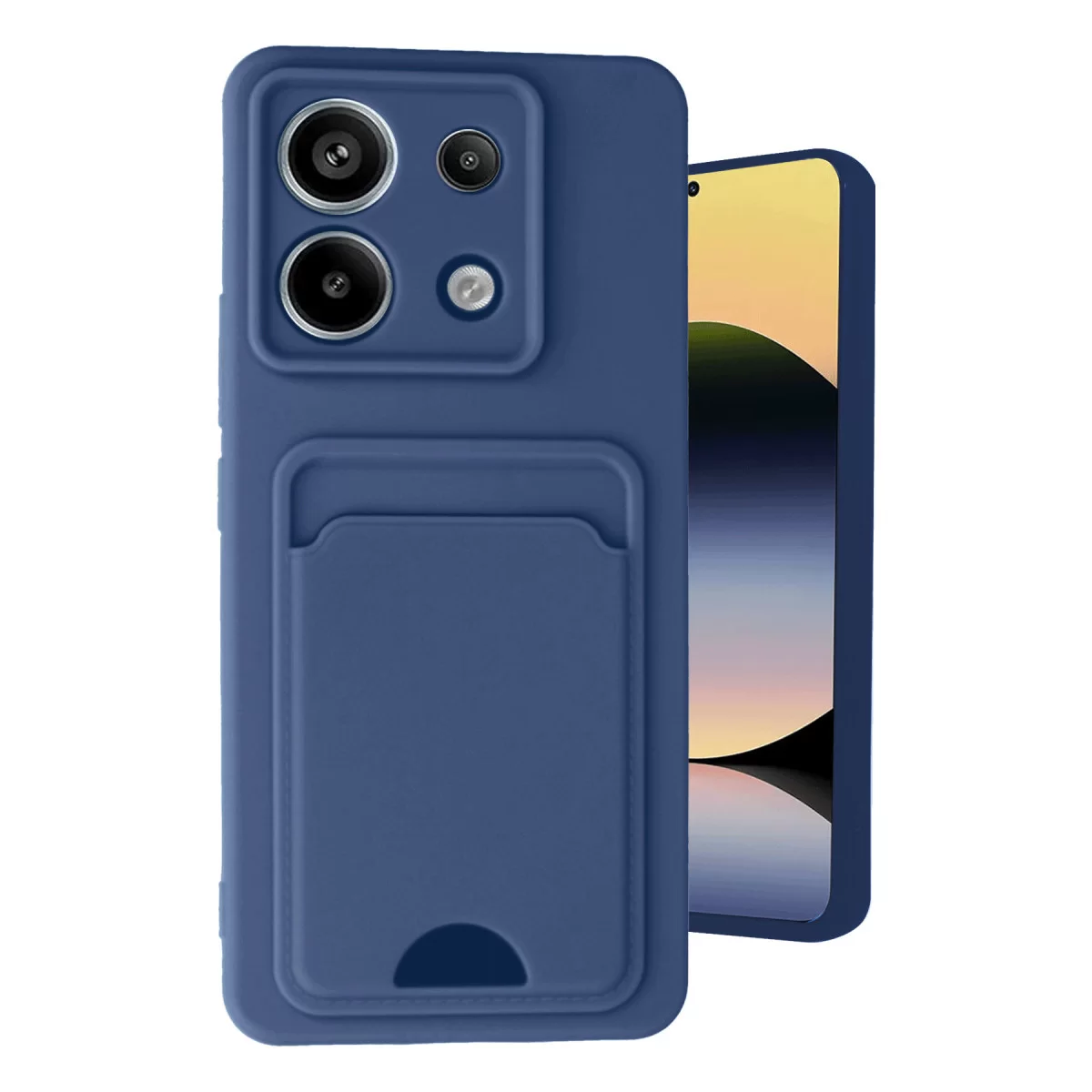 Newface Xiaomi Redmi Note 13 Pro 5G Kılıf Kelvin Kartvizitli Silikon - Lacivert