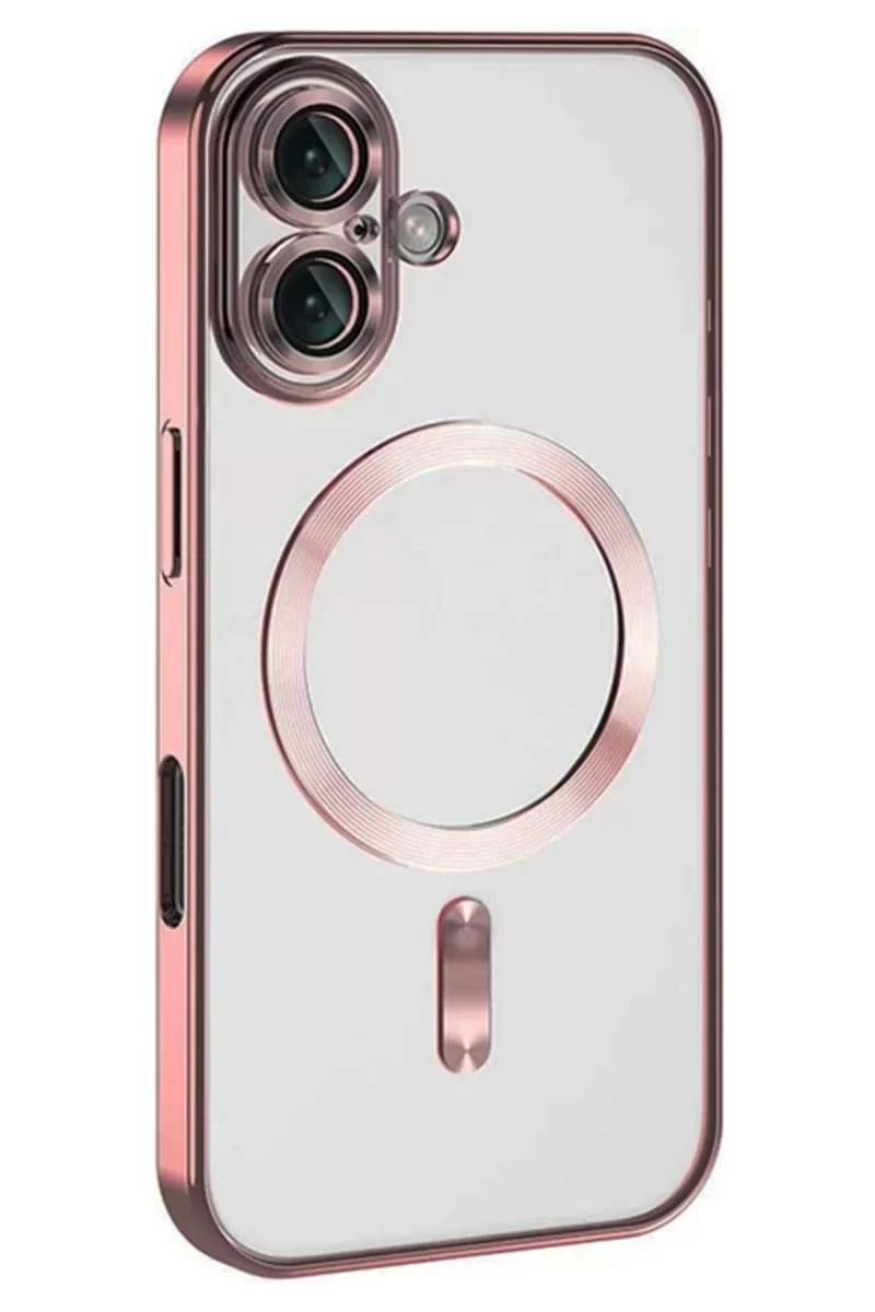 Newface Apple iPhone 16 Kılıf Kross Magneticsafe Kapak - Pembe