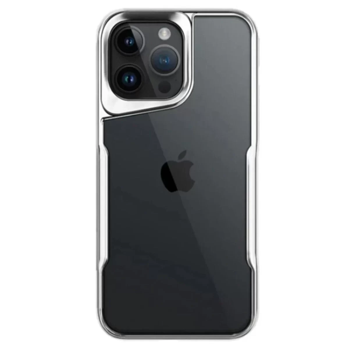 Newface Apple iPhone 14 Pro Max Kılıf Boyi Silikon Kapak - Gümüş