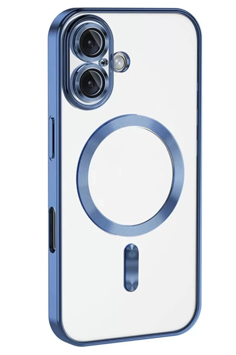 Newface Apple iPhone 16 Kılıf Kross Magneticsafe Kapak - Mavi