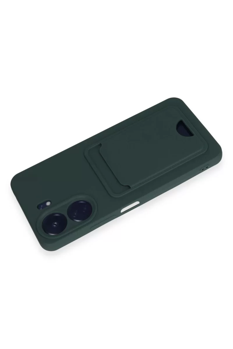 Newface Xiaomi Redmi 13C Kılıf Kelvin Kartvizitli Silikon - Koyu Yeşil