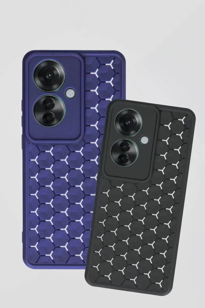 Newface Oppo Reno 11F Kılıf Petek Silikon Kapak - Mavi