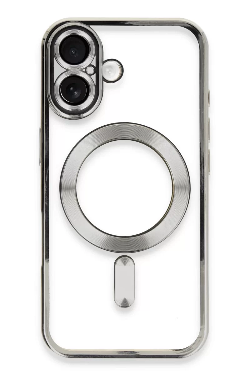 Newface Apple iPhone 16 Plus Kılıf Kross Magneticsafe Kapak - Gümüş