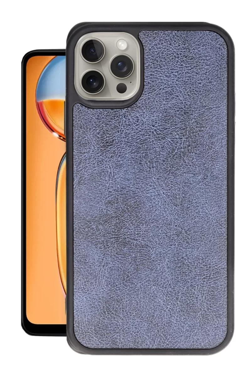 Newface Apple iPhone 14 Pro Max Kılıf Aras Deri Kapak - Lacivert