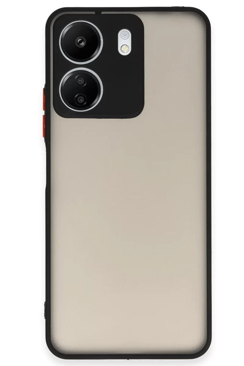 Newface Xiaomi Redmi 13C Kılıf Montreal Silikon Kapak - Siyah