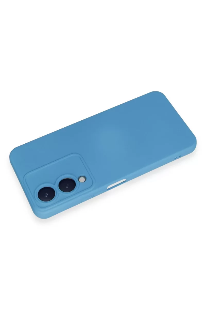 Newface Vivo Y17S Kılıf Nano içi Kadife Silikon - Mavi