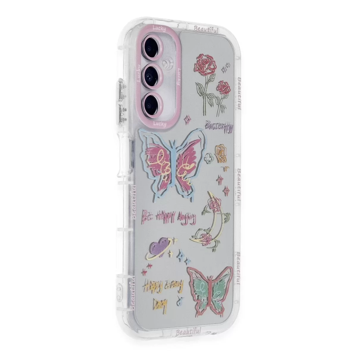 Newface Samsung Galaxy A25 5G Kılıf Reflexion Desenli Kapak - Desen 8