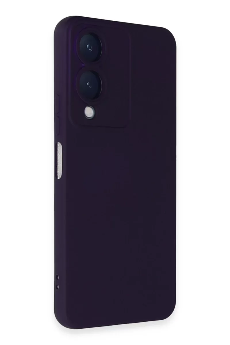 Newface Vivo Y17S Kılıf Nano içi Kadife Silikon - Mor