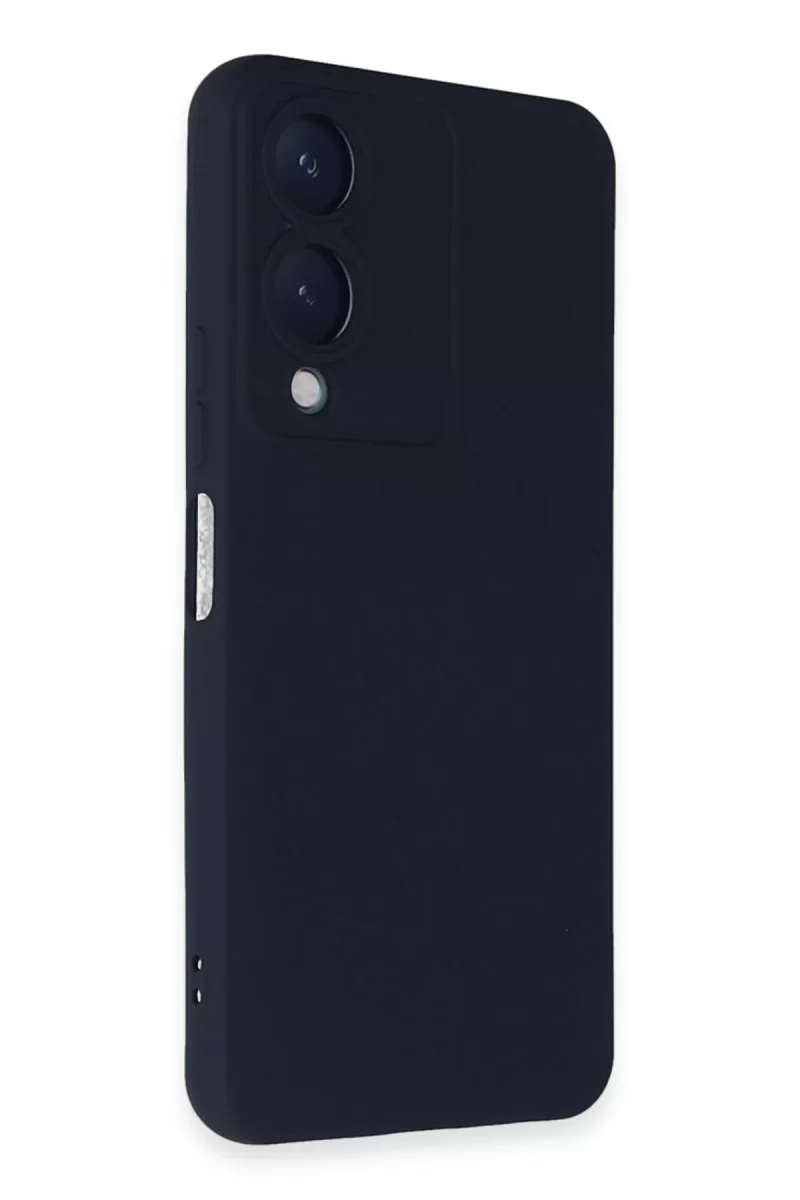 Newface Vivo Y17S Kılıf Nano içi Kadife Silikon - Lacivert