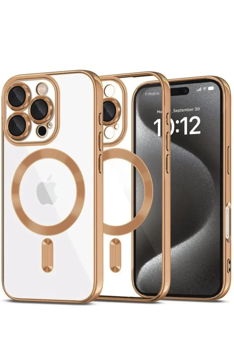 Newface Apple iPhone 16 Pro Kılıf Kross Magneticsafe Kapak - Çöl Titanyum