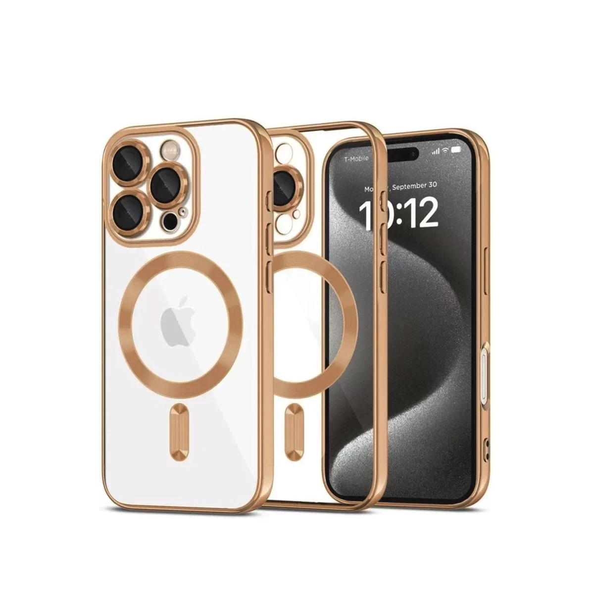 Newface Apple iPhone 16 Pro Kılıf Kross Magneticsafe Kapak - Çöl Titanyum
