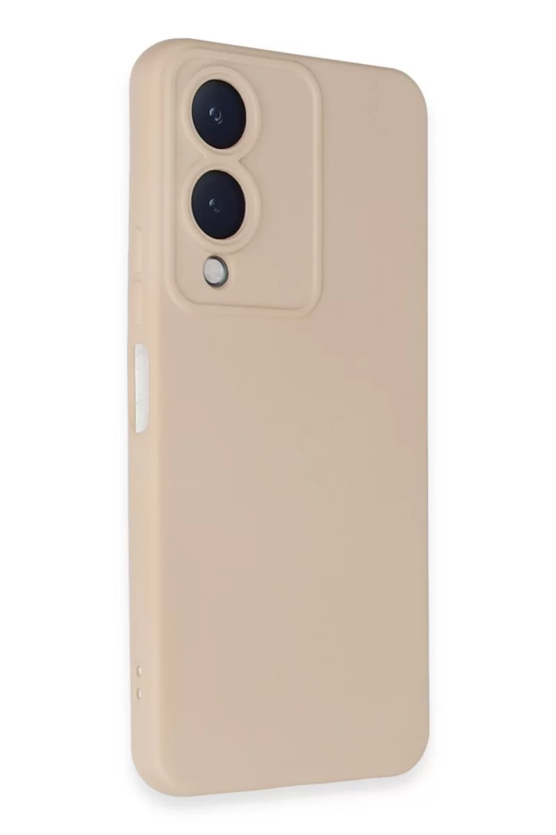 Newface Vivo Y17S Kılıf Nano içi Kadife Silikon - Pudra