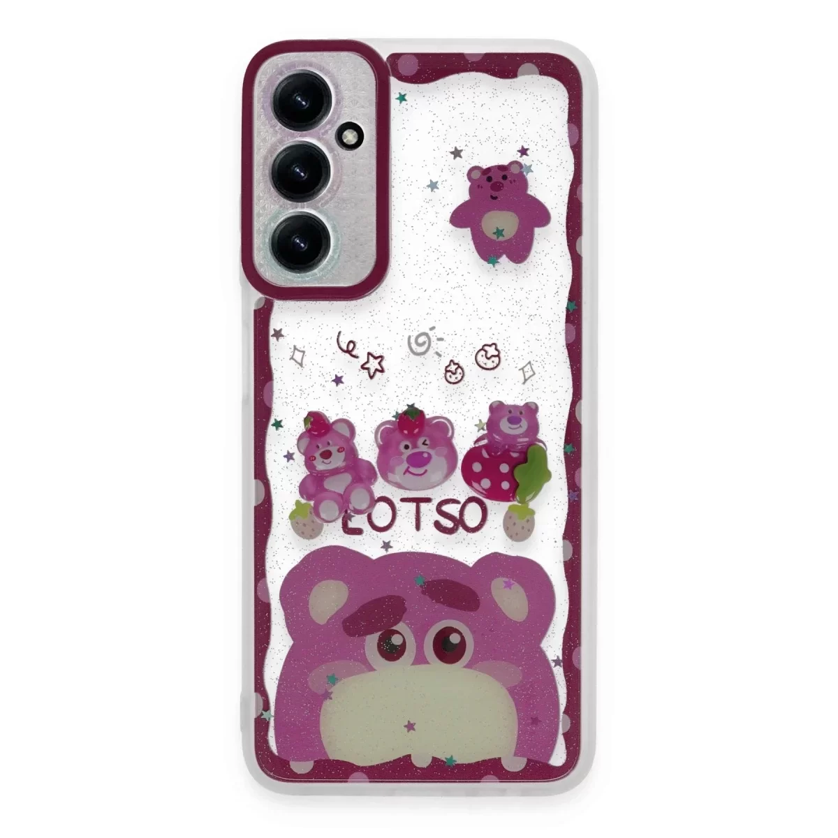 Newface Samsung Galaxy A05S Kılıf Sweet Desenli Silikon Kapak - Pembe