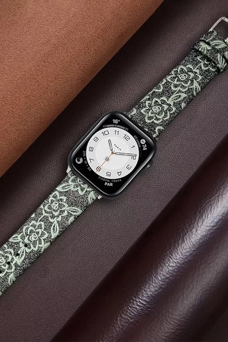 Newface Apple Watch 38mm Creeper Desenli Kordon - Kahverengi