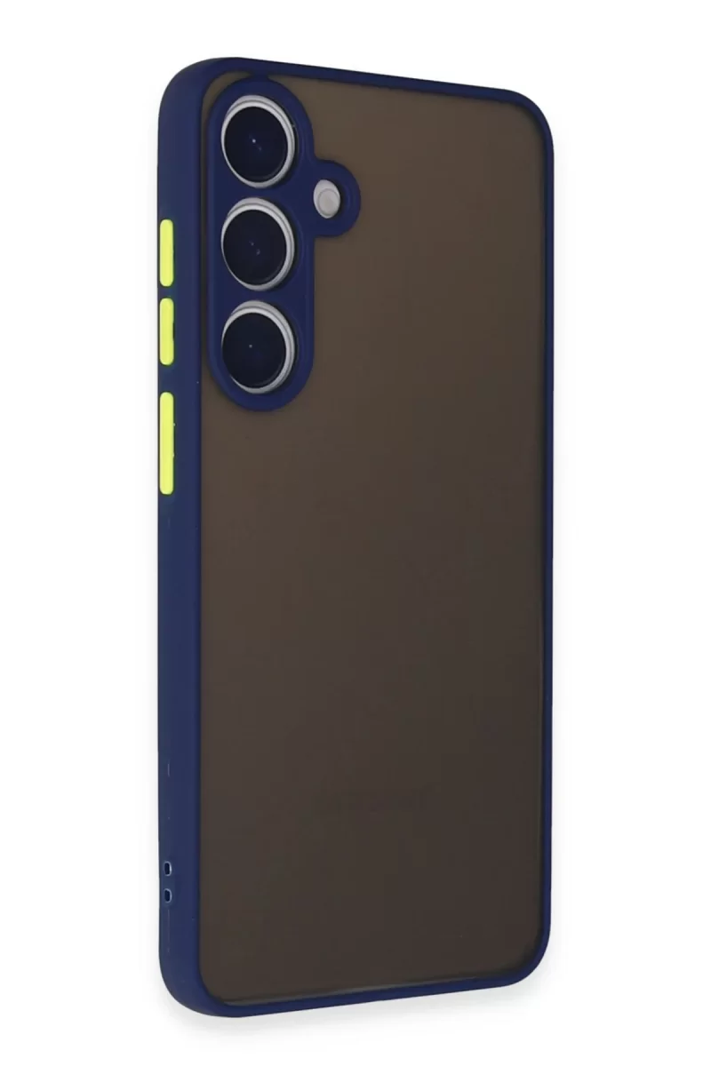 Newface Samsung Galaxy S24 Kılıf Montreal Silikon Kapak - Lacivert