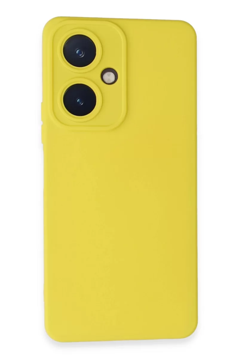 Newface Vivo Y27 Kılıf Nano içi Kadife Silikon - Sarı