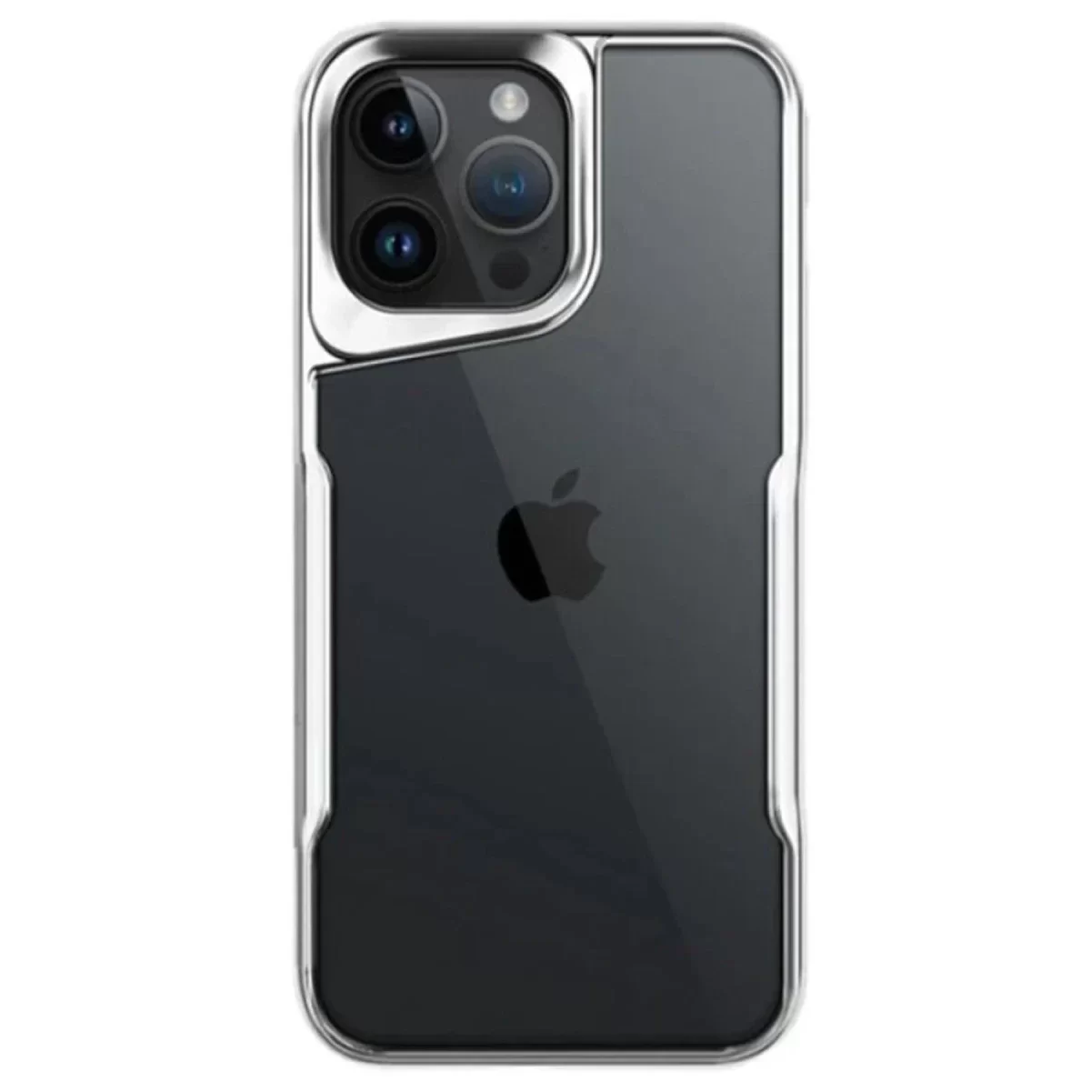 Newface Apple iPhone 15 Pro Max Kılıf Boyi Silikon Kapak - Gümüş