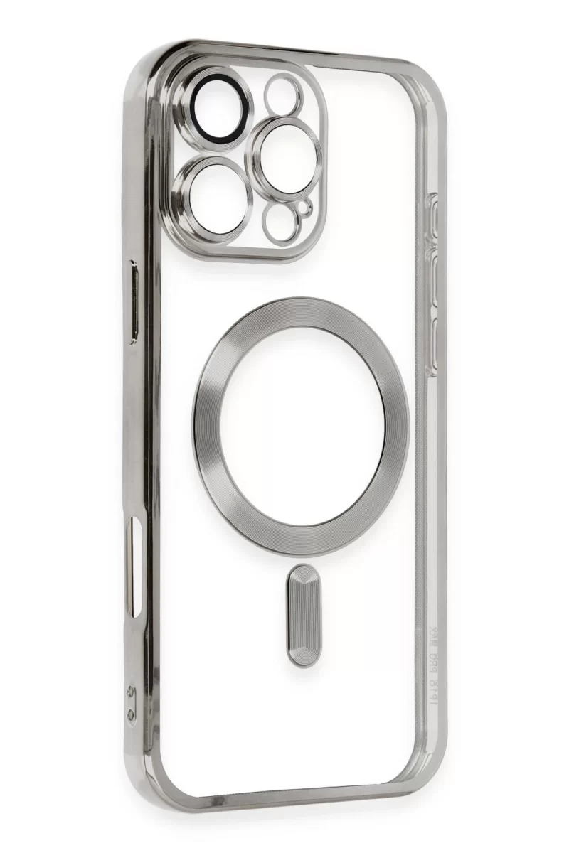 Newface Apple iPhone 16 Pro Max Kılıf Kross Magneticsafe Kapak - Titan Gri