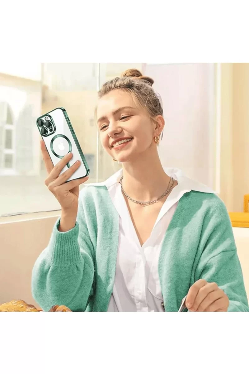 Newface Apple iPhone 16 Pro Max Kılıf Kross Magneticsafe Kapak - Titan Gri