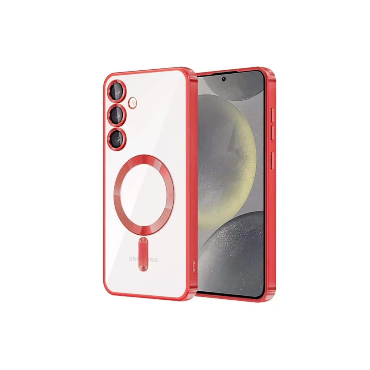 Newface Samsung Galaxy S24 Plus Kılıf Kross Magneticsafe Kapak - Kırmızı