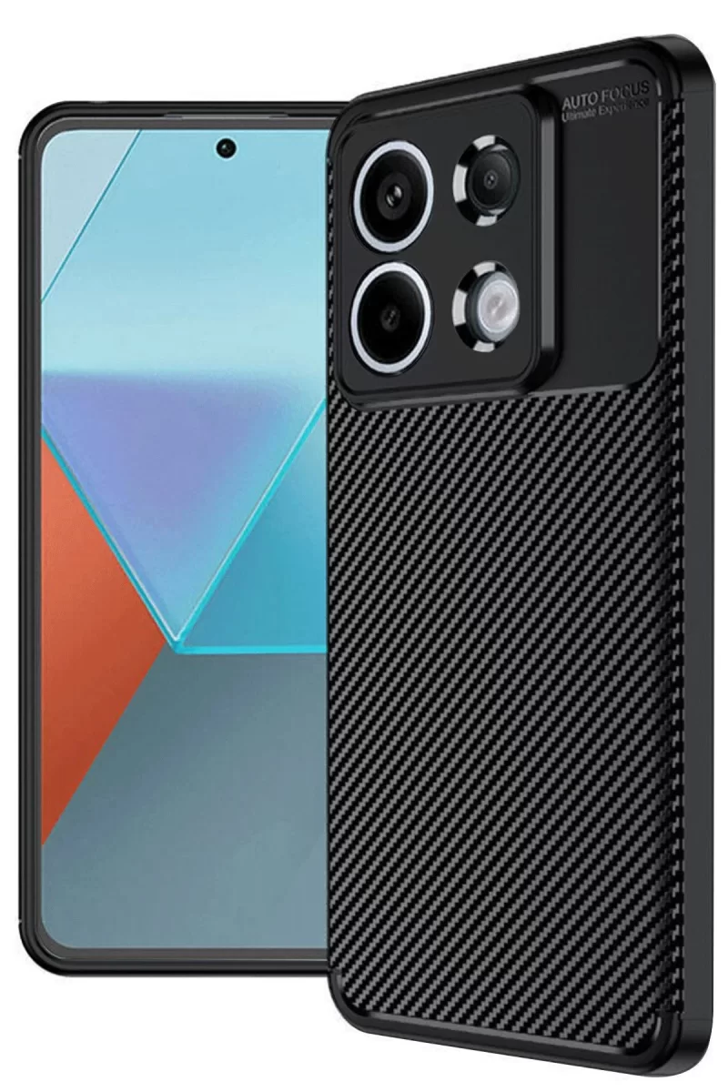 Newface Xiaomi Redmi Note 13 Pro 4G Kılıf Auto Focus Karbon Kapak - Siyah