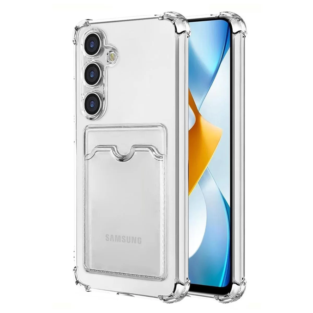 Newface Samsung Galaxy S24 Plus Kılıf Kart Şeffaf Silikon - Şeffaf