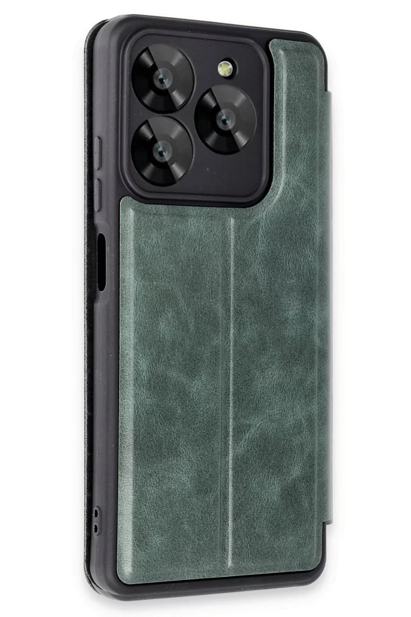 Newface General Mobile Era 50 Kılıf Flip Cover - Koyu Yeşil
