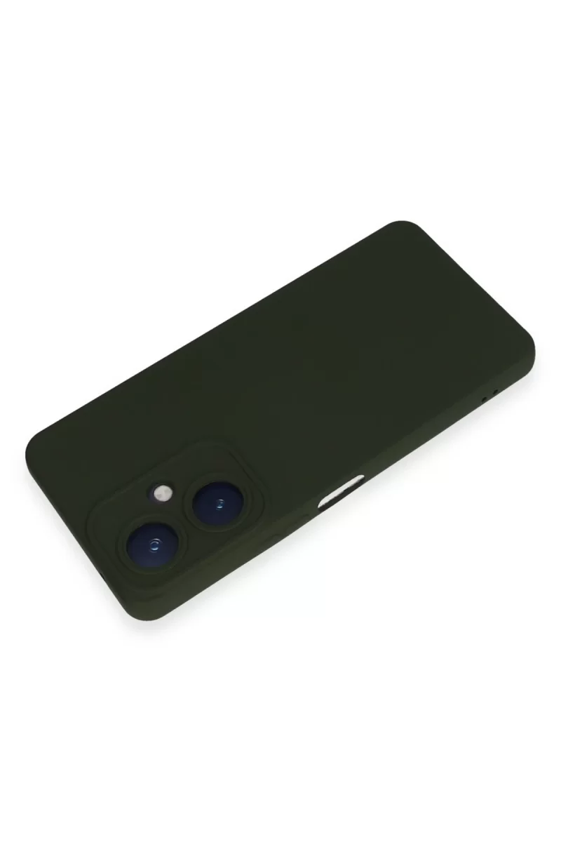Newface Vivo Y27 Kılıf Nano içi Kadife Silikon - Koyu Yeşil
