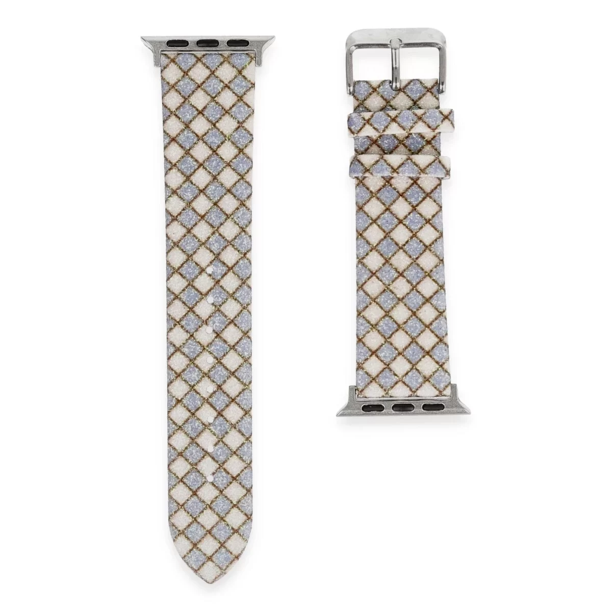 Newface Apple Watch 38mm Karo Motif Kordon - Lila
