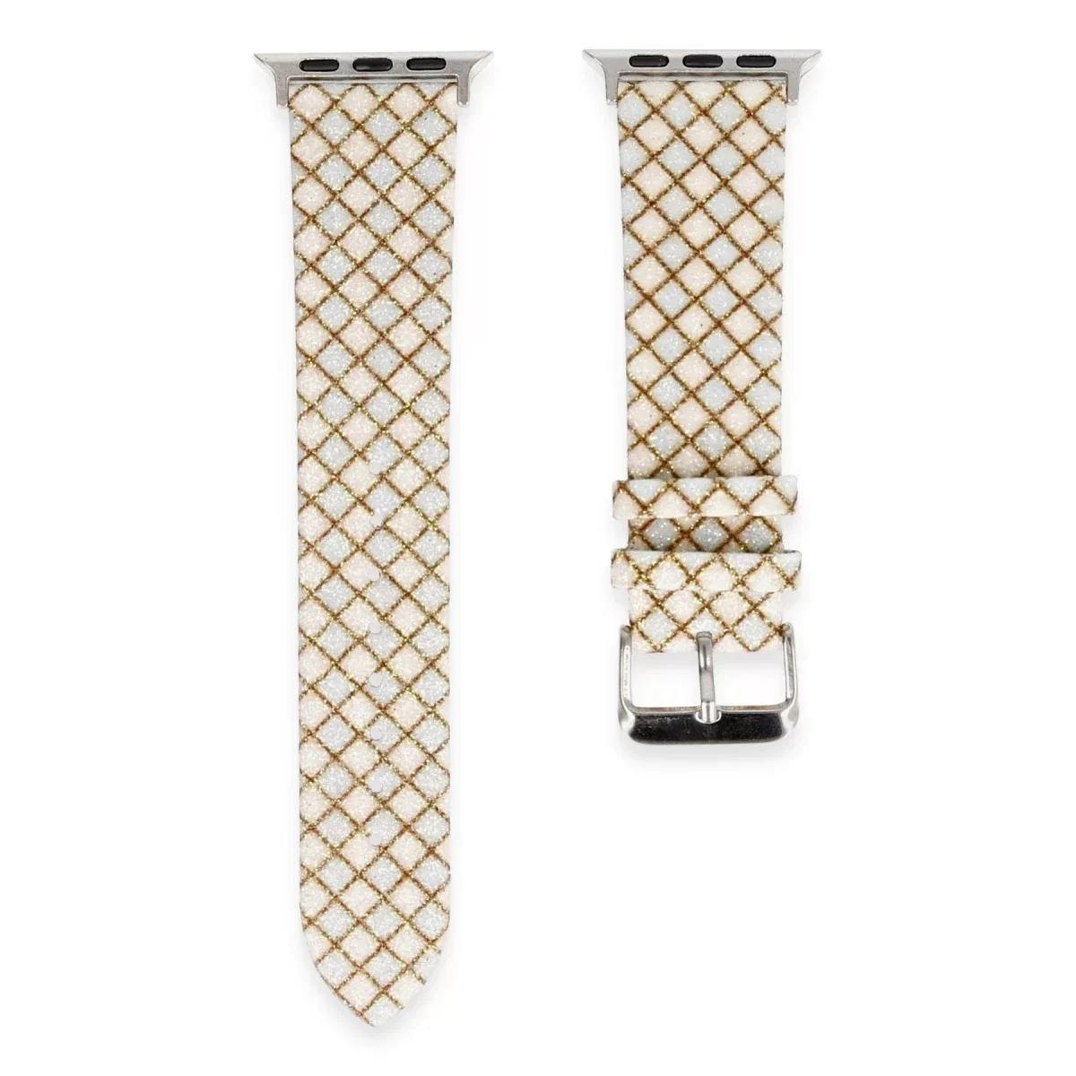 Newface Apple Watch 38mm Karo Motif Kordon - Mavi